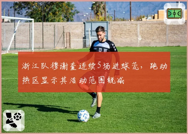 浙江队穆谢奎连续5场进球荒,跑动热区显示其活动范围锐减